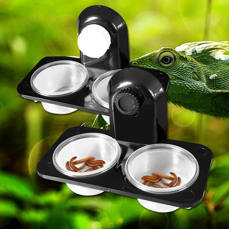 Reptile Dual-purpose Water Basin Food Basin Ciliary Horn Shougong Feeding Table Beetle Jelly Table Green Hyena Basin Spider Bread Worm Basin