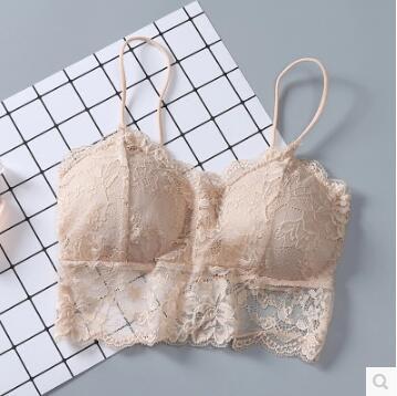 ワイヤレスレース Bralette 快適なナイロン生地ソフトパッド入りラップ胸チューブトップ女性のためのカジュアルセクシーな下着|undefined