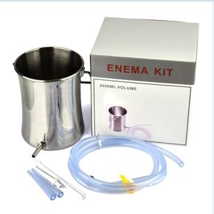 Waist-shaped stainless steel enema barrel enema barrel enema coffee enema irrigation enema bag enema device