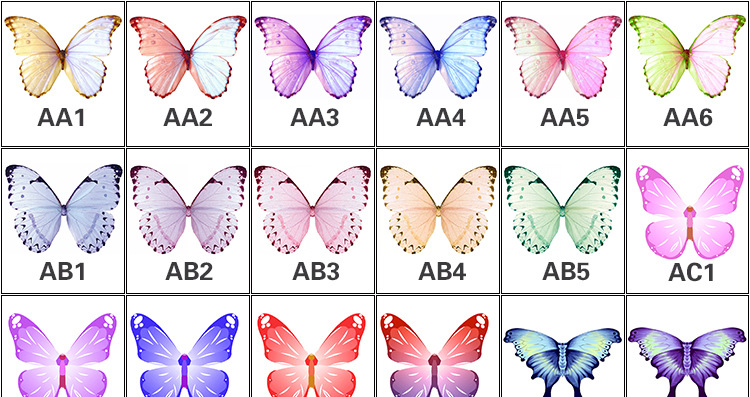 Tulle Butterfly Jewelry Accessories diy Gauze Wings Earrings Simulation Fantasy Antique Hair Accessories Fabric 100 Pieces Batch