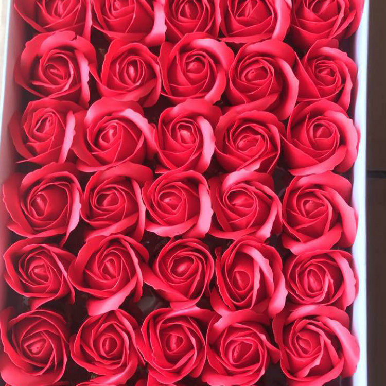 Soap Flower Head Soap Flower Head Thickened Base Flower Head Three-Layer Rose Soap Flower Head Simulation Flower