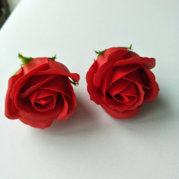 Soap Flower Head Soap Flower Head Thickened Base Flower Head Three-Layer Rose Soap Flower Head Simulation Flower
