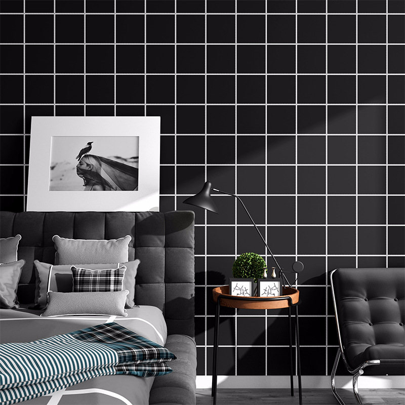 Self-adhesive Wallpaper Waterproof Solid Color Refurbished Stickers Bedroom Living Room Dormitory Shop Decoration Wallpaper Grey Plain Wall Stickers