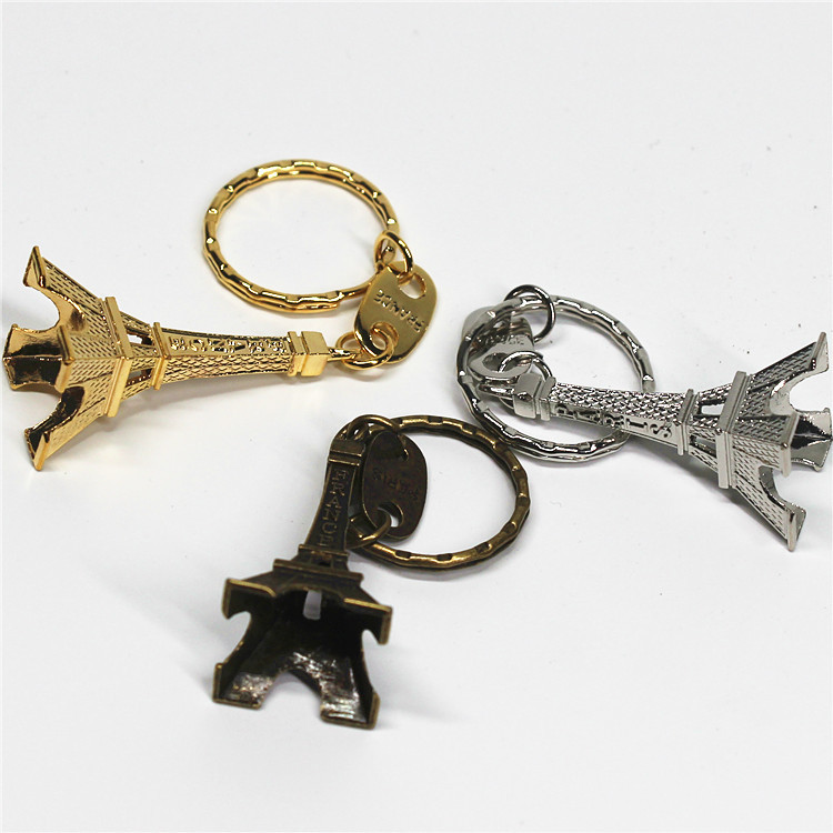 100% no defective creative zakka vintage Eiffel Tower Paris tower keychain merchants promotional gifts