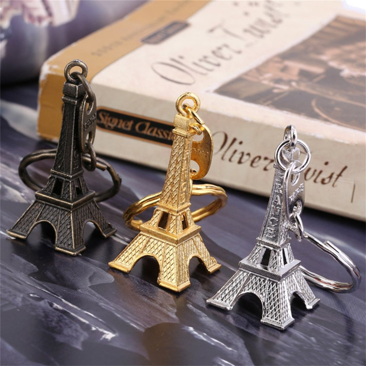100% no defective creative zakka vintage Eiffel Tower Paris tower keychain merchants promotional gifts