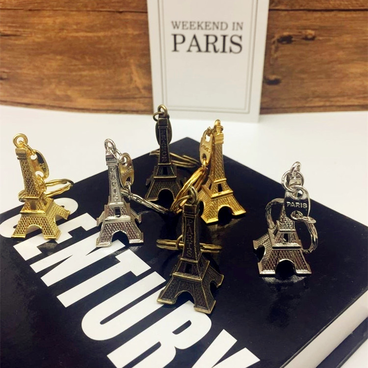 100% no defective creative zakka vintage Eiffel Tower Paris tower keychain merchants promotional gifts