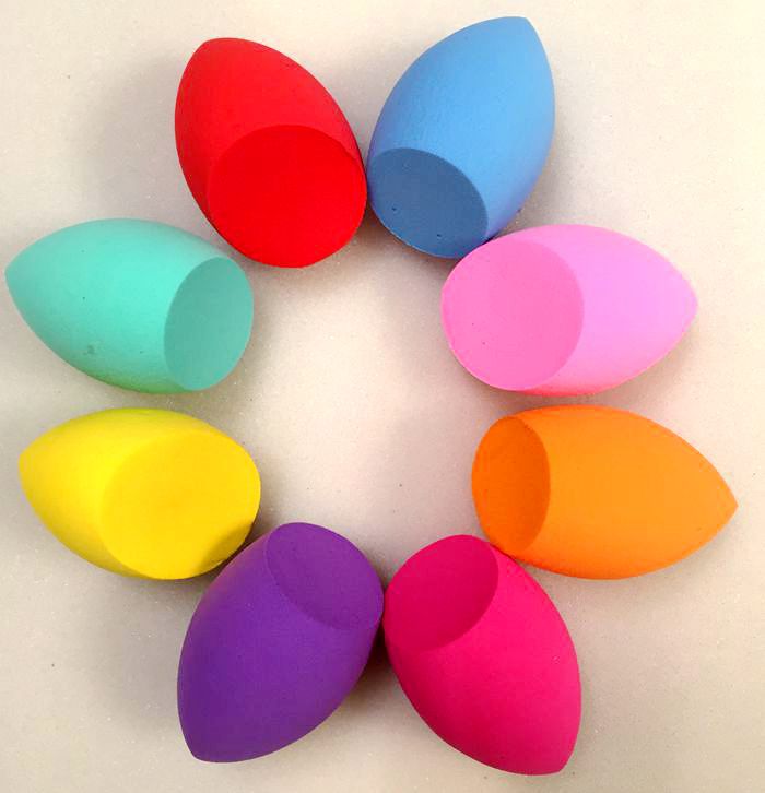 Factory wholesale non-latex gourd puff water droplets puff oblique cut Hydrophilic Polyurethane beauty eggs become larger in water