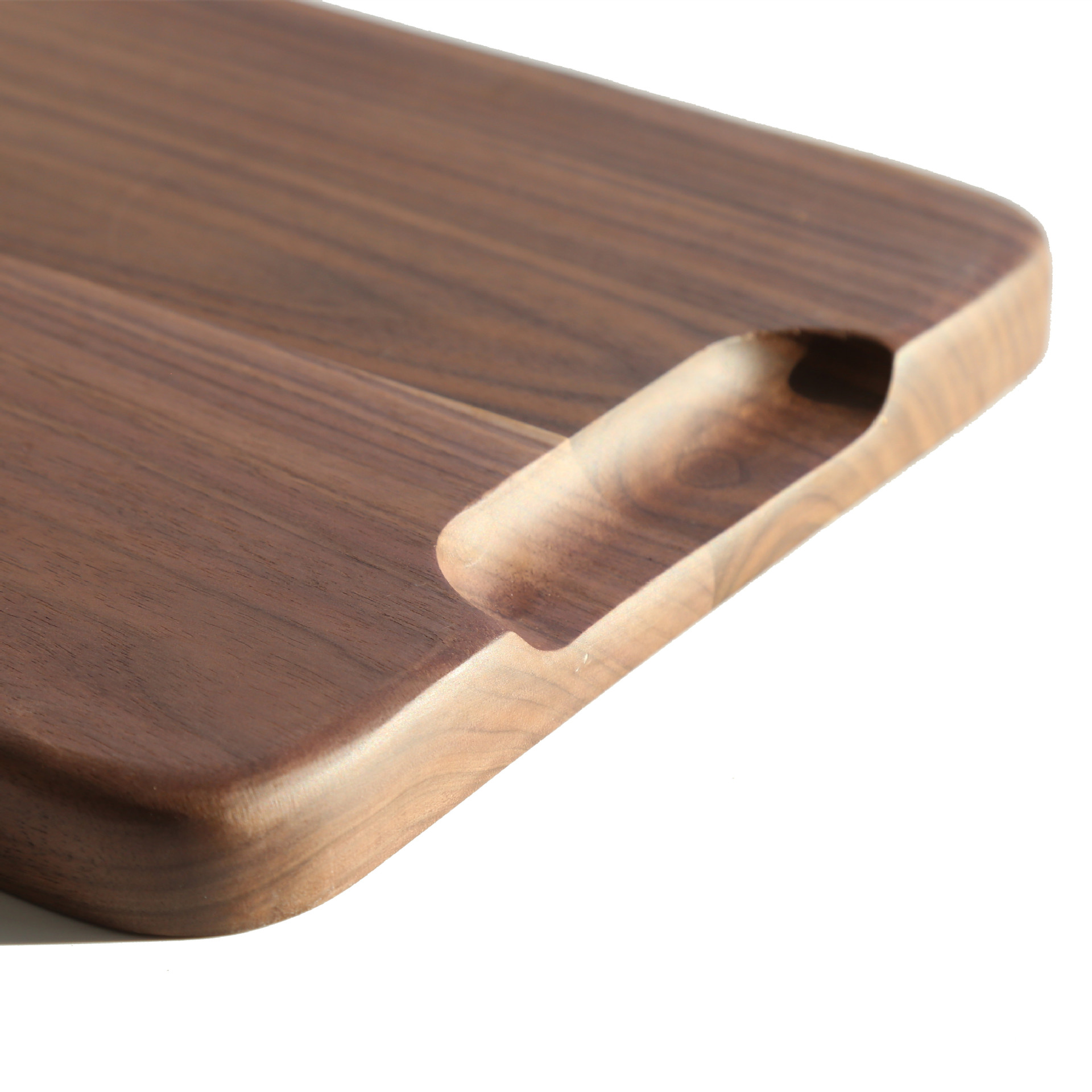 Creative with gripper hotel restaurant solid wood tray North American black walnut plate fruit pizza wooden plate