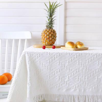 Tablecloth ins style white thickened all-match dormitory dressing table dustproof photography background cloth picnic dessert table mat