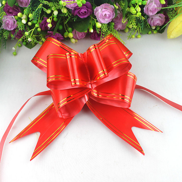 Wholesale wedding supplies gift box packaging materials bow ribbon wedding car decoration door handle pull flower large
