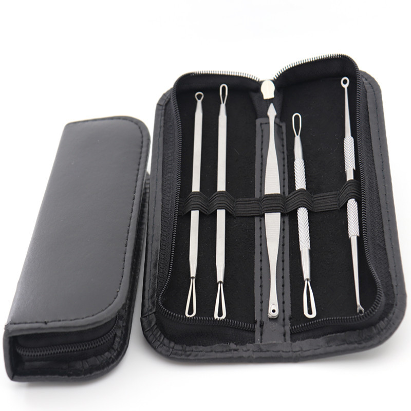 Factory acne needle 5-piece set blackhead removal tool stainless steel acne needle squeeze acne beauty tool