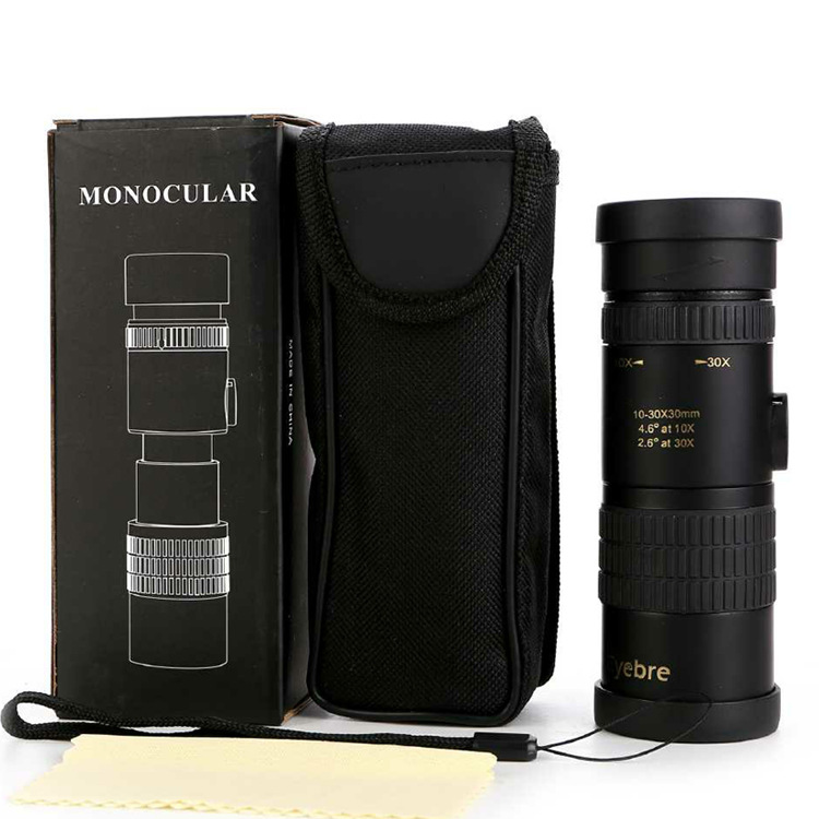 Cross-border wholesale monocular telescope mobile phone photo 10-30x30 high-power HD telescopic zoom mini glasses