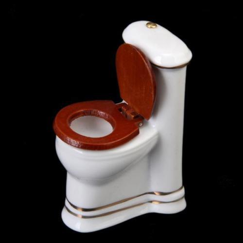 1:12 Foreign Trade Hot Doll House Mini Bathroom Set Double Line Toilet Bath 5 Piece Set