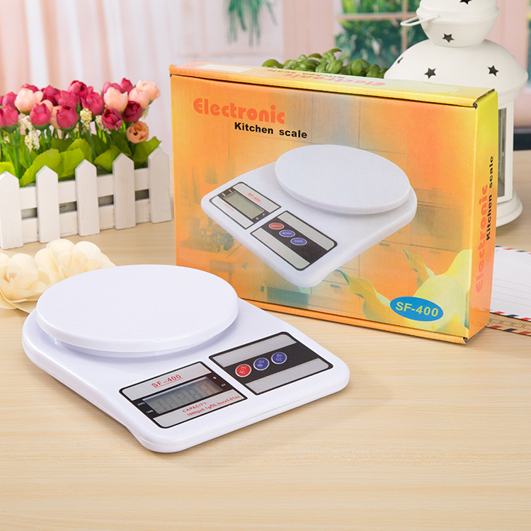 SF400 kitchen electronic scale household food baking medicine jewelry weighing gram scale 10kg gift electronic scale