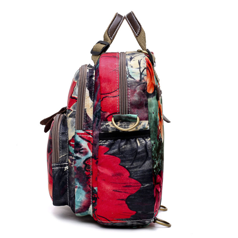 [Factory Wholesale] Flower Women's Bag Mummy Bag Contrast Oxford Single Shoulder Crossbody Double Back Multi-purpose Bag