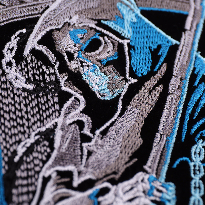Embroidered Embroidered Cloth Stickers Trendy Brand Punk Clothes Decoration Patch Skull Cloth Stickers Computer Embroidered Stamps Magic Stickers