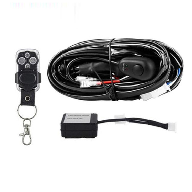 Factory wholesale high-power LED strip light flash wiring harness remote control wire set LED work light remote control switch wiring harness