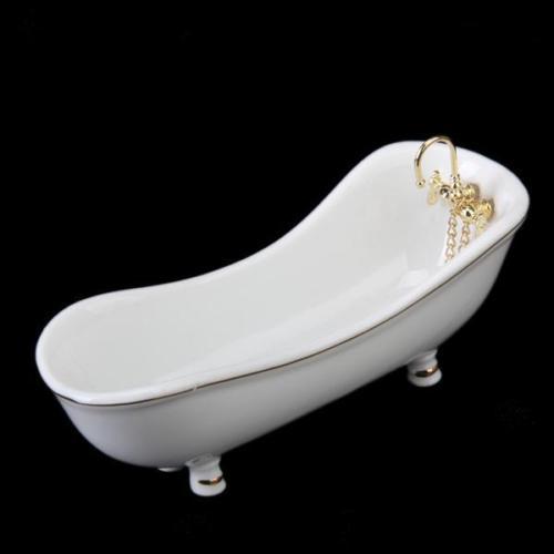 1:12 Foreign Trade Hot Doll House Mini Bathroom Set Double Line Toilet Bath 5 Piece Set