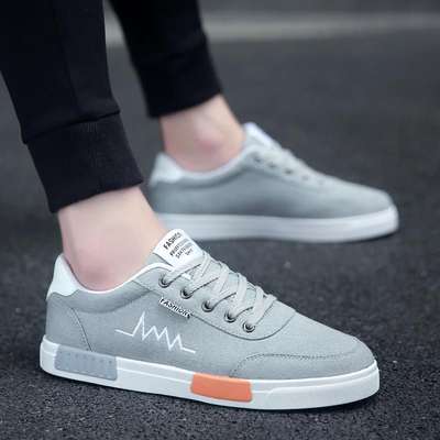 Spring New Korean Style Trendy Men's Shoes All-match Sports Casual Canvas Shoes Men's Cloth Shoes Student Board Shoes Trendy Shoes