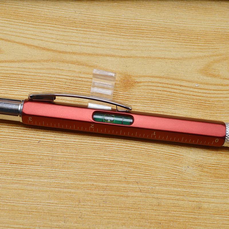 Small batch multi-function screwdriver ballpoint pen plastic tool pen six-in-one level touch advertising gift pen