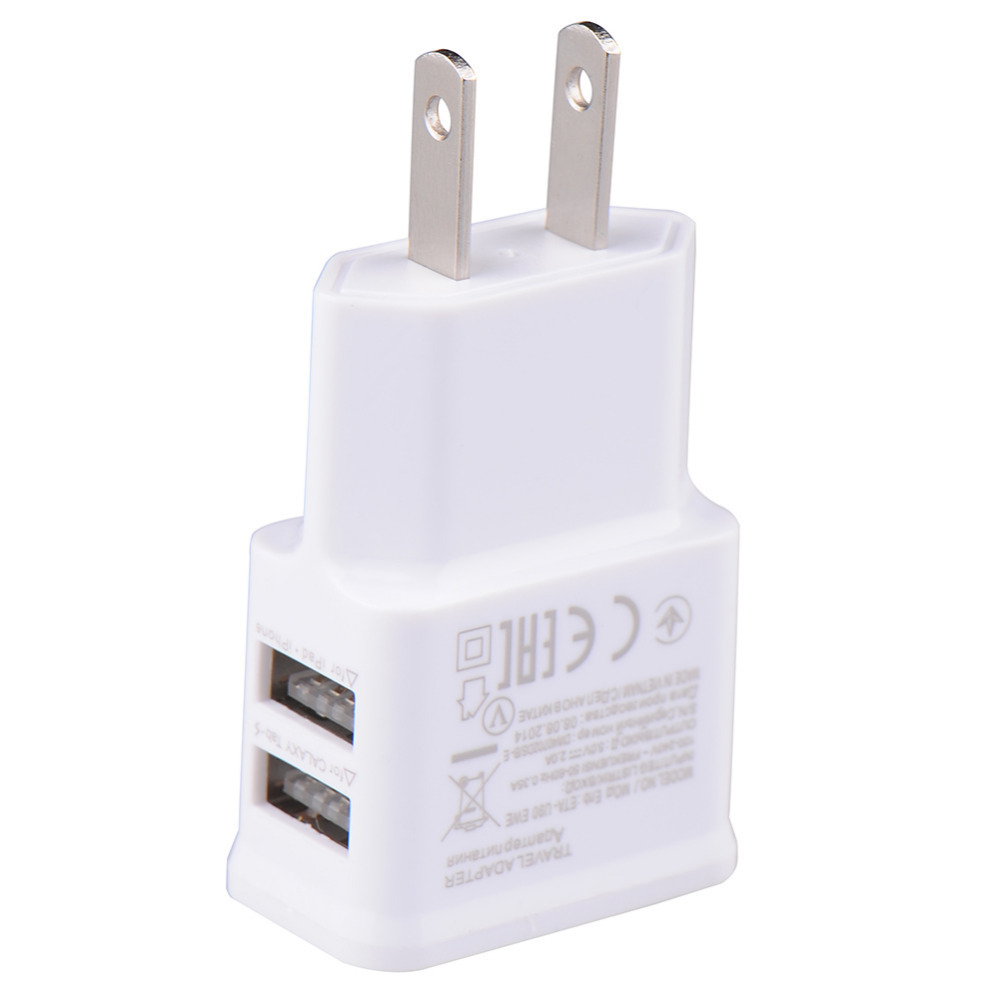 1A 2A dual USB mobile phone charger 71 dual Android travel charger European and American standard charging head Wholesale