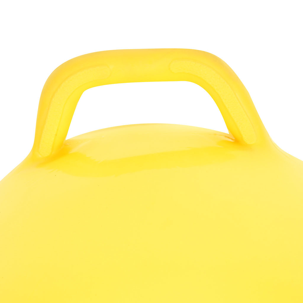 Wholesale solid color non-patterned inflatable handle ball children's PVC toy horn jump ball 4 colors optional 1 batch