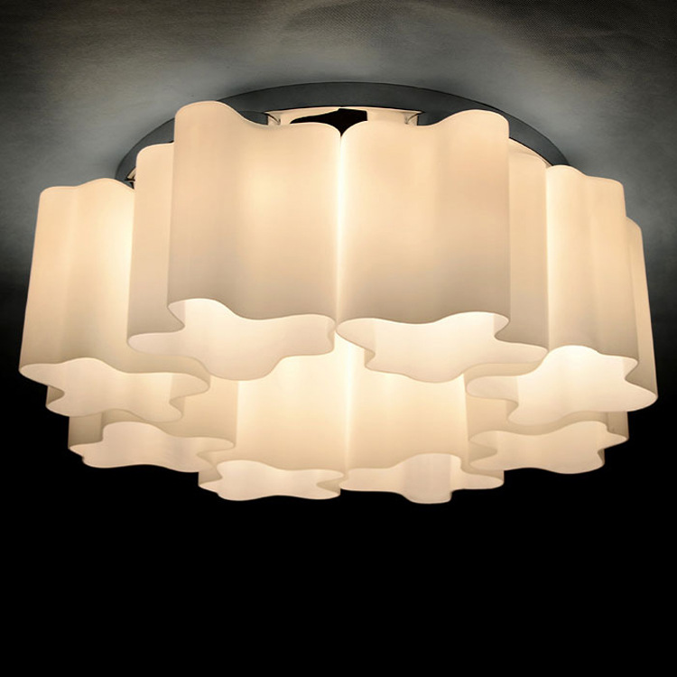 Modern minimalist personalized restaurant bedroom balcony study staircase corridor single head white cloud ceiling light