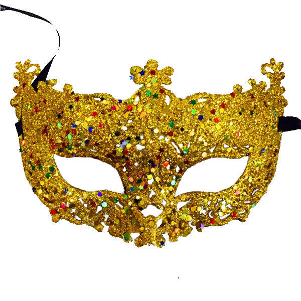ハロウィーンクリスマス舞踏会カーニバル金粉抜きキツネプラスチック化粧マスク半顔ベニスマスク|undefined