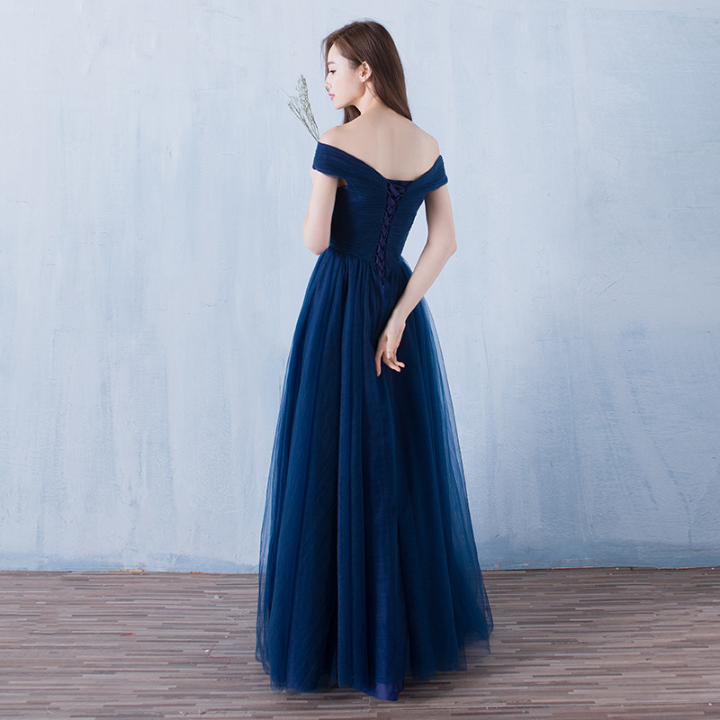Evening Dress Women's 2023 New One-Shoulder Slim-Fit Host Long Dress Party Banquet Toast Dress