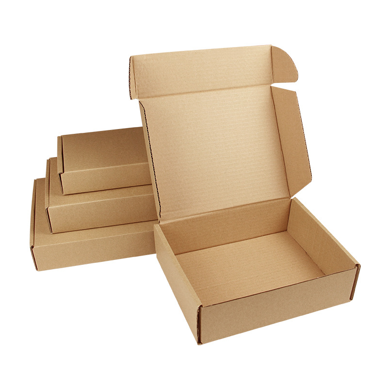 Flying Machine box factory wholesale express delivery packaging box clothing Kraft paper box color paper box 3 layer corrugated hard