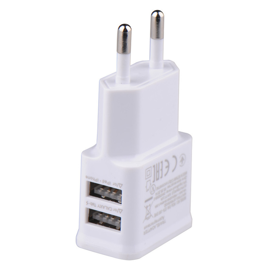 1A 2A dual USB mobile phone charger 71 dual Android travel charger European and American standard charging head Wholesale