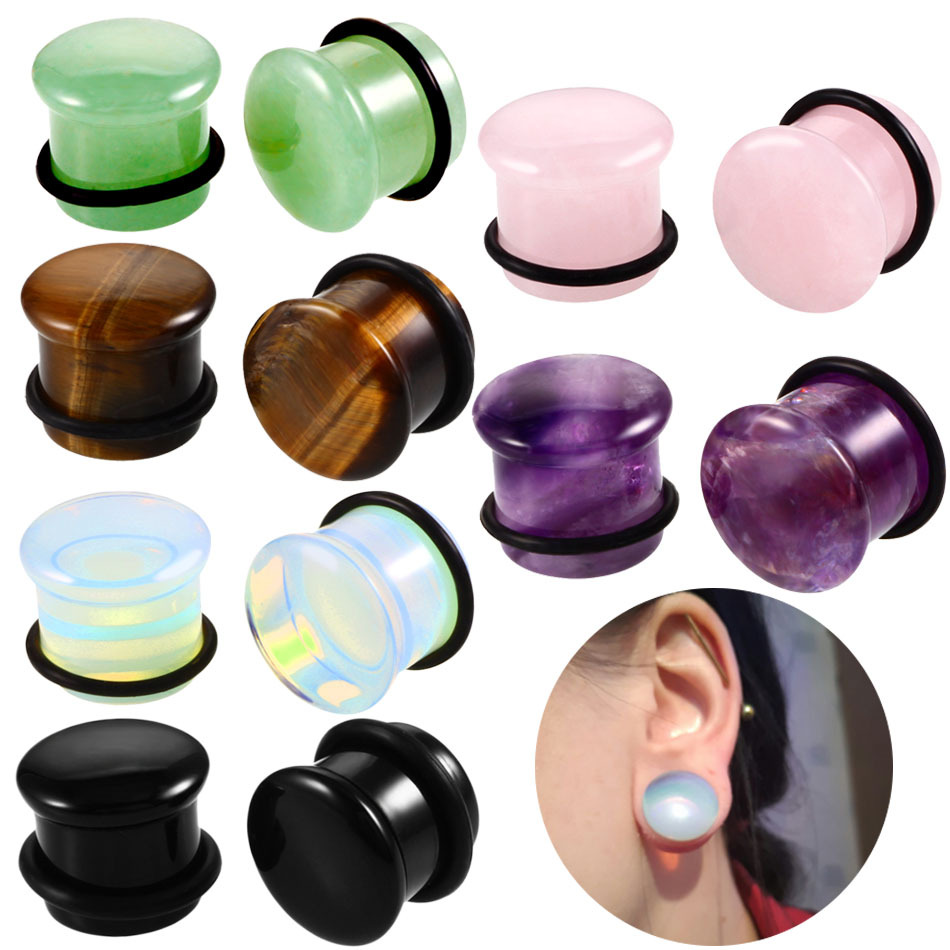 Amazon Best Selling Natural Stone Mushroom Auricle EBAY/WISH Hip Hop Ear Enlargement Body Puncture Factory Exclusive