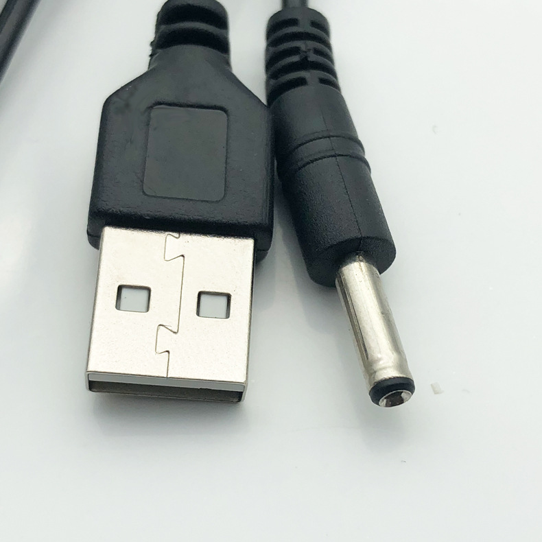 DC battery plug wire direct sales round hole 3.5mm round head usb to 3.5DC charging cable dc3.5 power cord