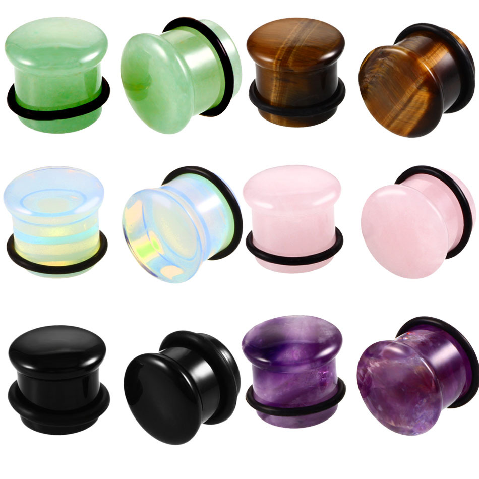 Amazon Best Selling Natural Stone Mushroom Auricle EBAY/WISH Hip Hop Ear Enlargement Body Puncture Factory Exclusive