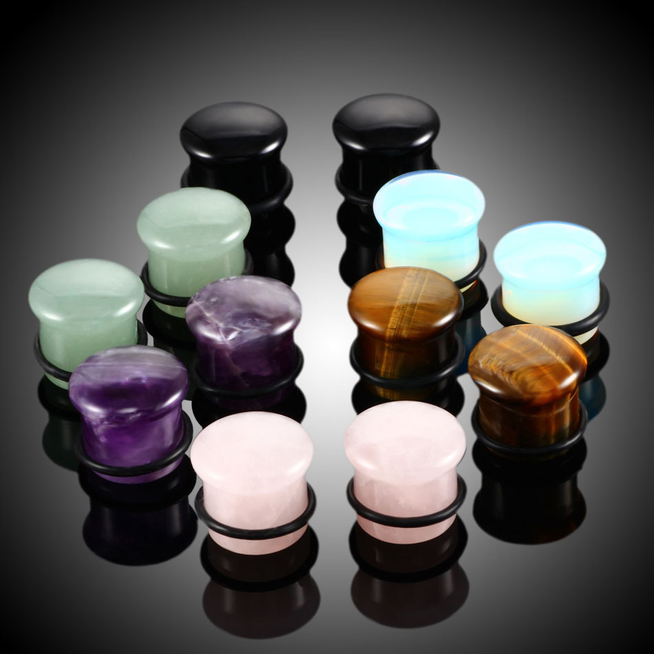 Amazon Best Selling Natural Stone Mushroom Auricle EBAY/WISH Hip Hop Ear Enlargement Body Puncture Factory Exclusive