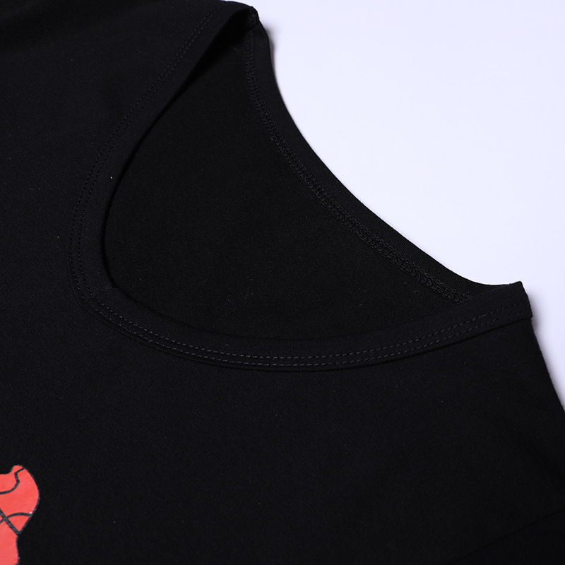 Sailor Dance Costume Top T-Shirt Women's Short-sleeved Five-pointed Star Flocking Square Dance Practice Dresses Group Purchase for Performance