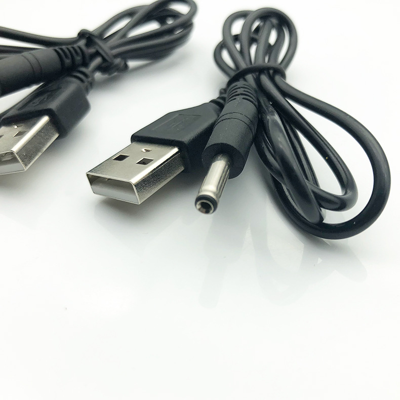 DC battery plug wire direct sales round hole 3.5mm round head usb to 3.5DC charging cable dc3.5 power cord