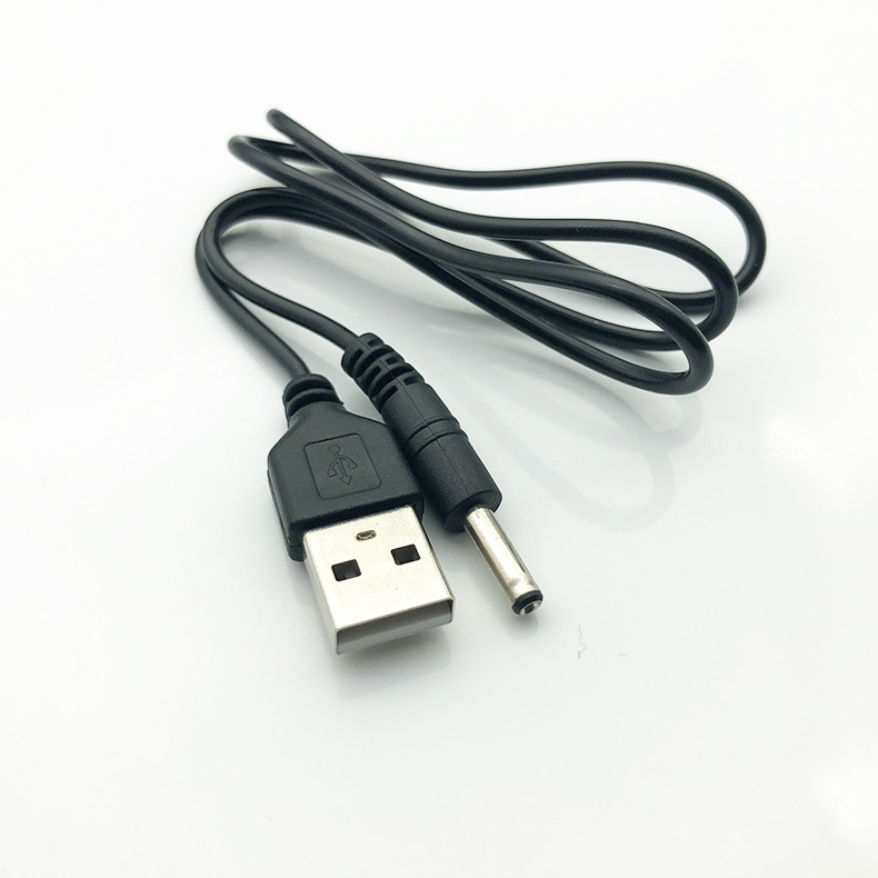 DC battery plug wire direct sales round hole 3.5mm round head usb to 3.5DC charging cable dc3.5 power cord