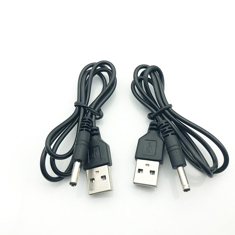 DC battery plug wire direct sales round hole 3.5mm round head usb to 3.5DC charging cable dc3.5 power cord