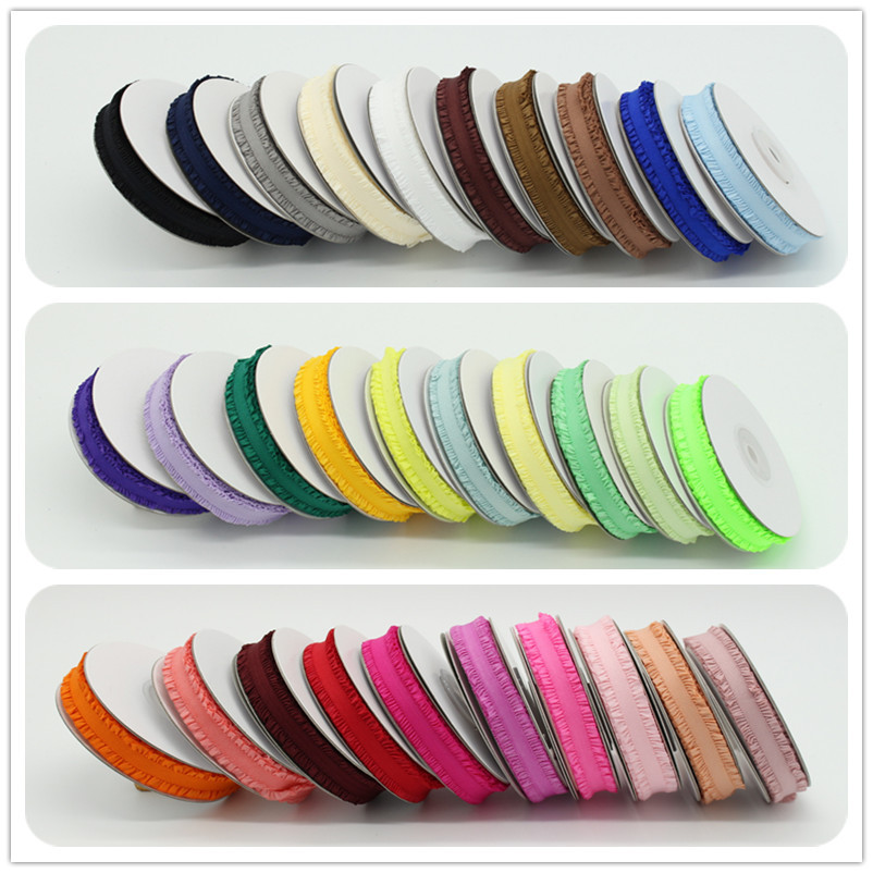 Bluebird 13mm/10mm Bilateral Auricularia elastic belt lace ruffled belt lace elastic belt baby hair band