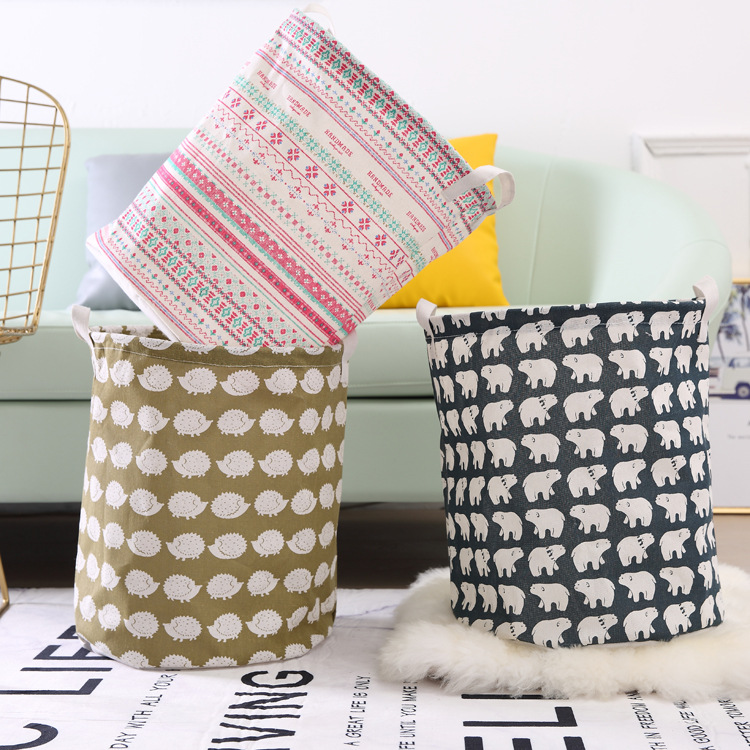 Household Fabric Dirty Clothes Basket Dirty Clothes Basket Folding Toy Clothes Storage Basket Storage Barrel Laundry Basket