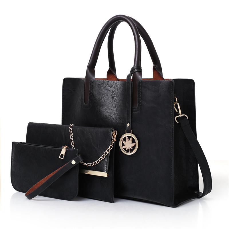 Cross-border Women's Bag 2023 New Bag PU Women's Bag European and American Large Bag Multi-piece Shoulder Bag