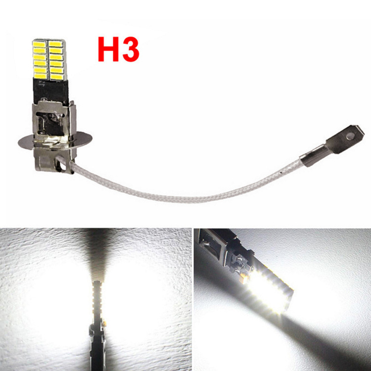 超高輝度デコードフォグランプ H3 4014 24smd 車フォグランプ 24led フロント電球 H3 電球|undefined