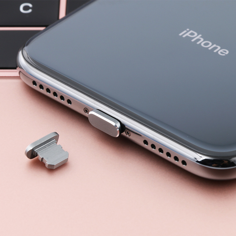 For Apple x dust plug iphone x metal xs max mobile phone universal charging port plug 8p data port plug