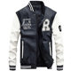 Men's leather baseball uniform PU casual jacket 7701 light board