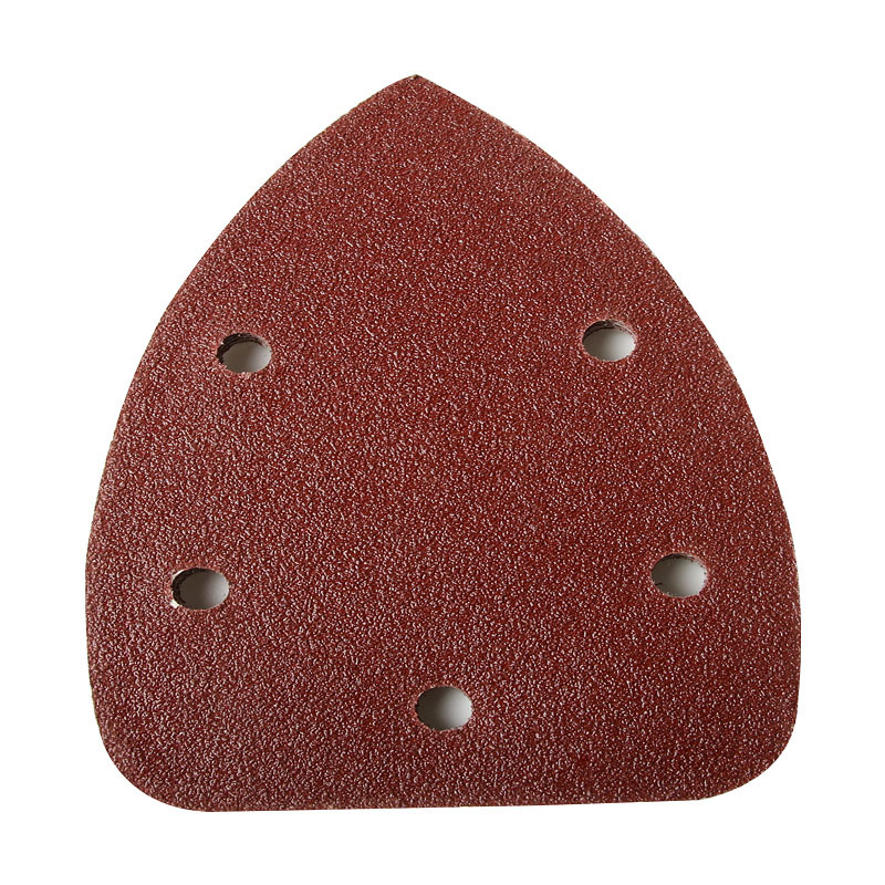 Triangular flocking sandpaper 140*90/100 napped peach-shaped polished self-adhesive sandpaper cross-border set