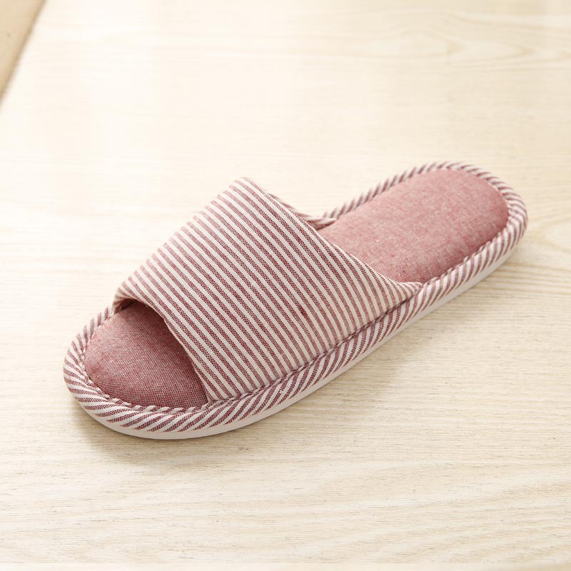 Factory Goods Couple Cotton Drag Women's Summer Linen Home Indoor Wood Floor Soft Bottom Casual Anti-Slip Shoes Spring and Autumn
