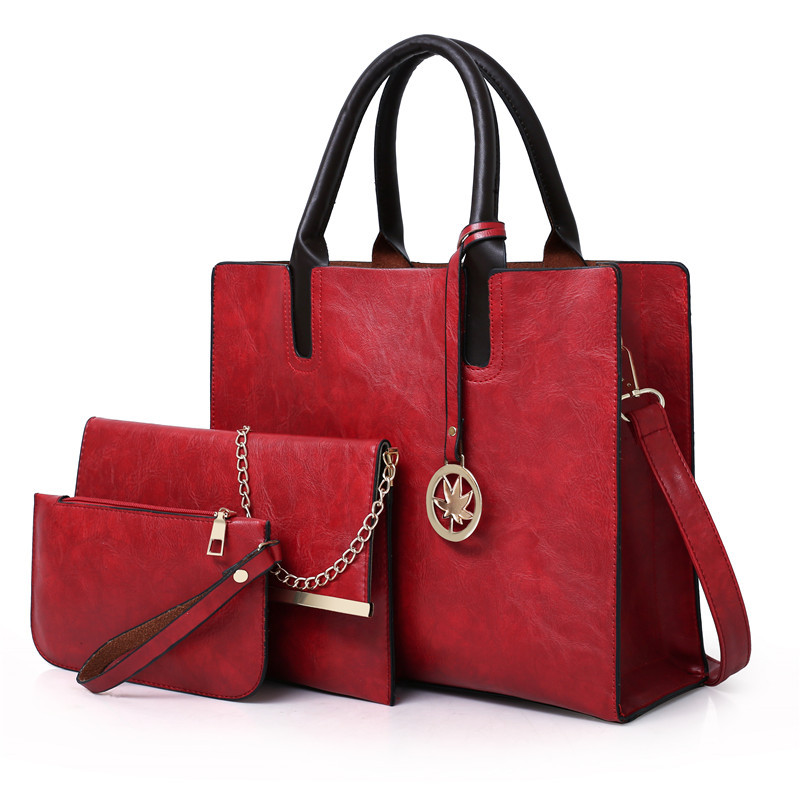 Cross-border Women's Bag 2023 New Bag PU Women's Bag European and American Large Bag Multi-piece Shoulder Bag