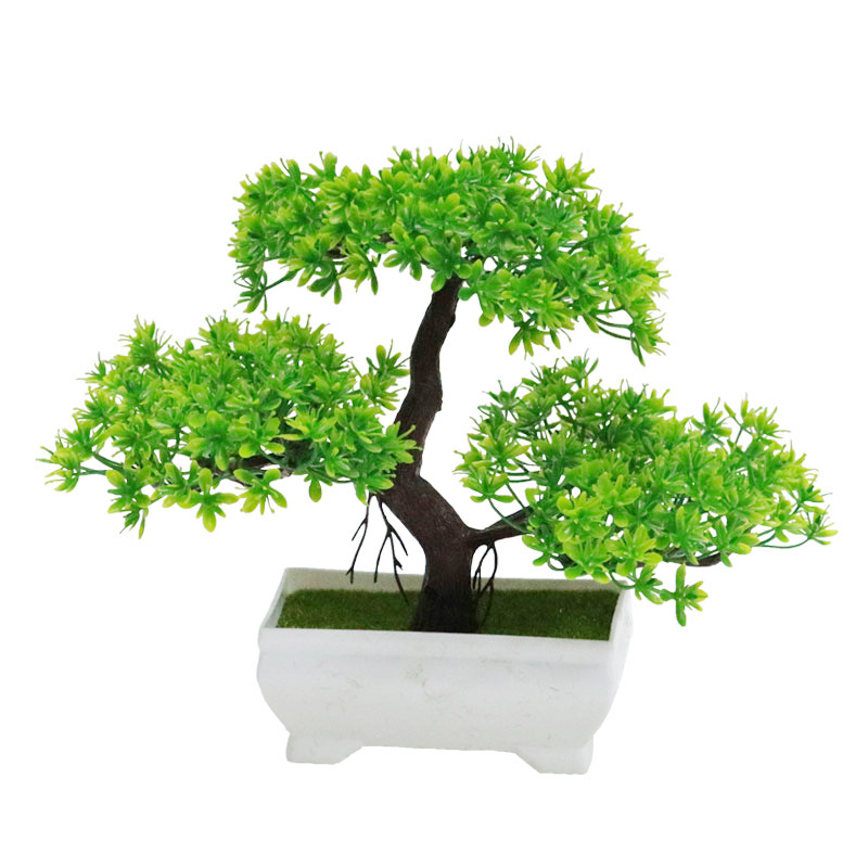 Factory Direct Supply Mini Trigeminal Welcome Pine Table Ornaments Small Potted Plants Artificial Flowers Small Bonsai Plants Small Bonsai