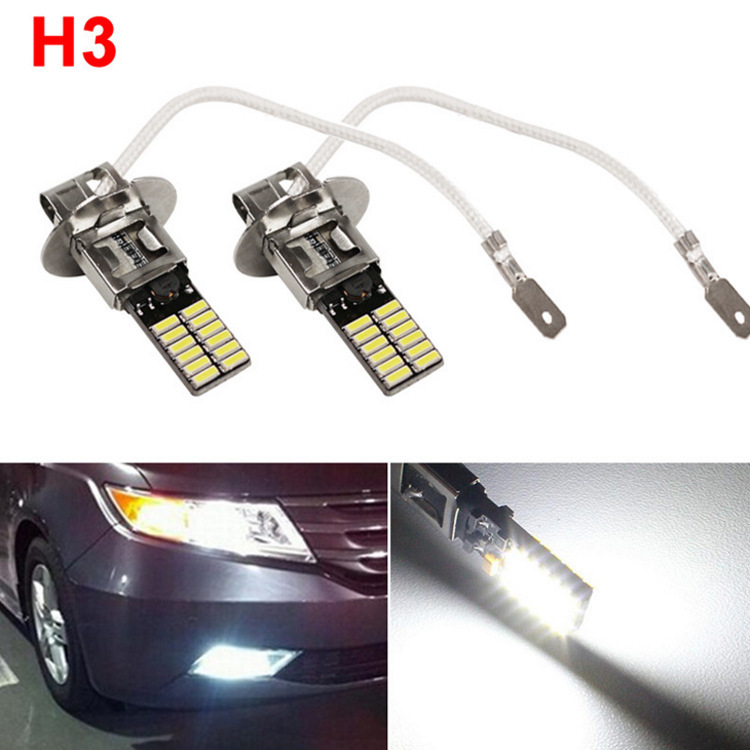 超高輝度デコードフォグランプ H3 4014 24smd 車フォグランプ 24led フロント電球 H3 電球|undefined